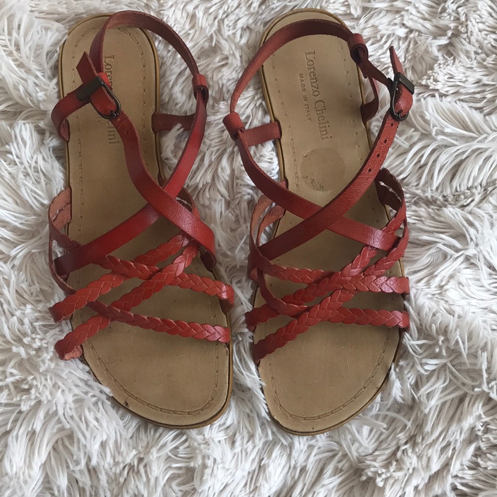 Italian leather strappy sandal